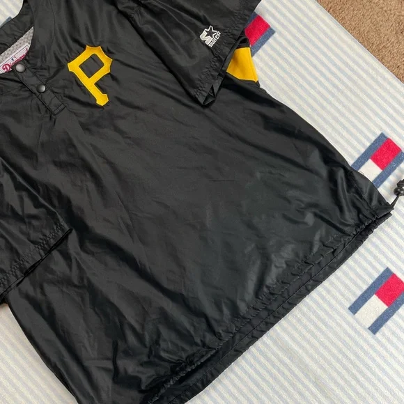 Vintage Starter Pittsburgh Pirates MLB Baseball short sleeve pullover warmup - Picture 5 of 13